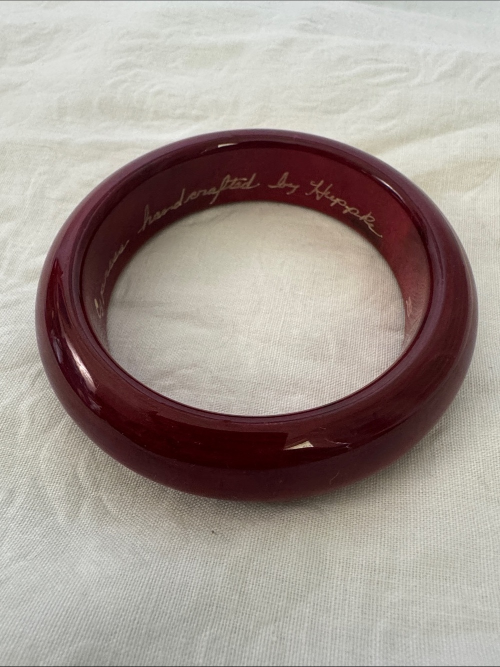 Huppke of Florida Handcrafted Small Cypress Wooden Bangle Bracelet